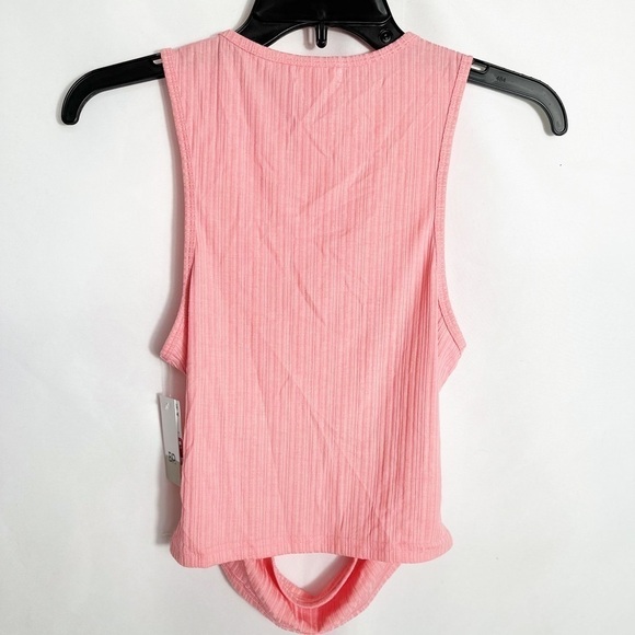 NWT BP. Cutout Tank Top in Pink Flamingo - Picture 3 of 4
